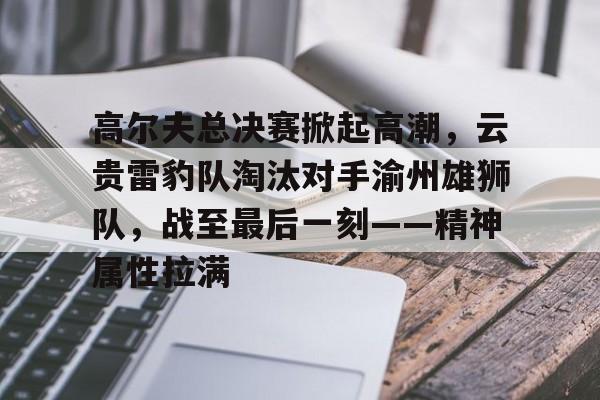 包含高尔夫总决赛掀起高潮,云贵雷豹队淘汰对手渝州雄狮队,战至最后一刻——精神属性拉满的词条-爱游戏体育app